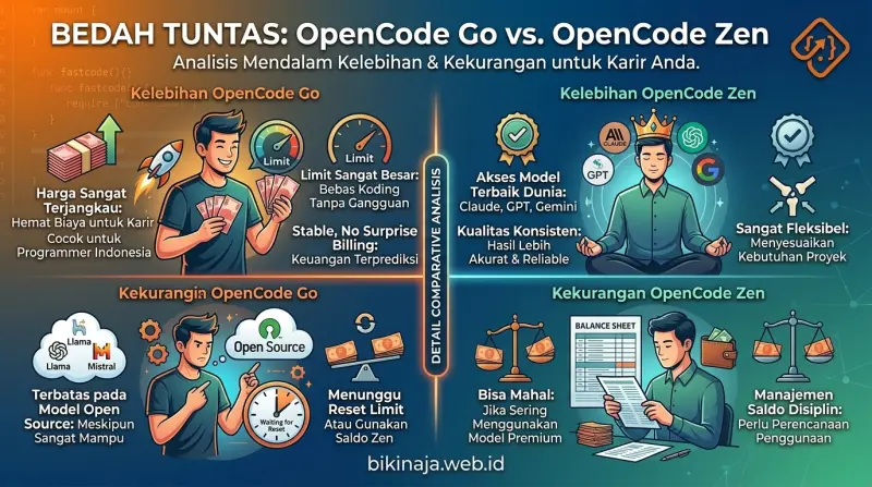 OpenCode Go vs OpenCode Zen: Mana yang Lebih Worth It untuk Programmer Indonesia?