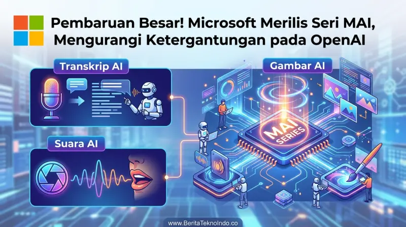 Update Besar! Microsoft Rilis MAI Series, Kurangi Ketergantungan OpenAI dengan AI Transkrip, Suara & Gambar