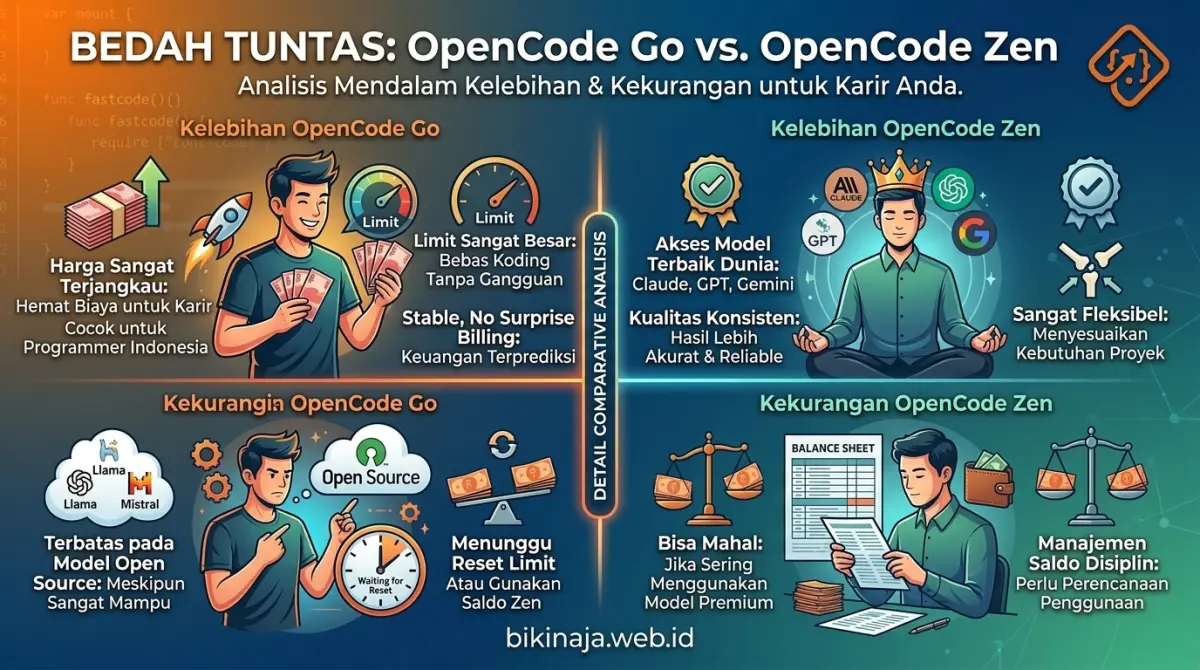 OpenCode Go vs OpenCode Zen: Mana yang Lebih Worth It untuk Programmer Indonesia?
