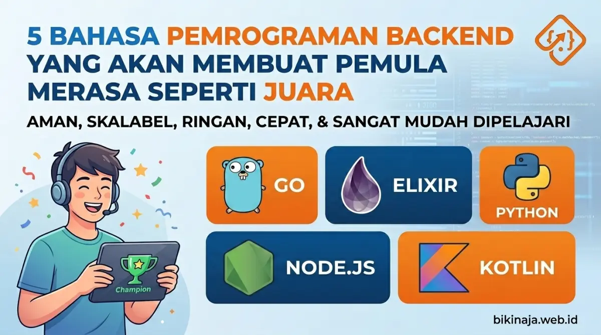 5 Bahasa Pemrograman Backend yang Bikin Vibe Coder Pemula Merasa Jago: Aman, Scalable, Ringan, Cepat, & Super Mudah Dipelajari